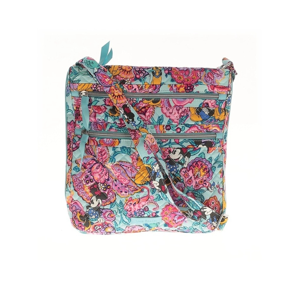 NWT VERA BRADLEY RETIRED Disney Park Colorful Garden Mickey Minnie Crossbody Bag